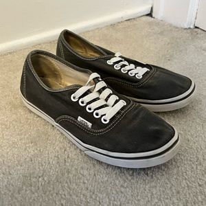 vans authentic and canvas skate shoes gray
